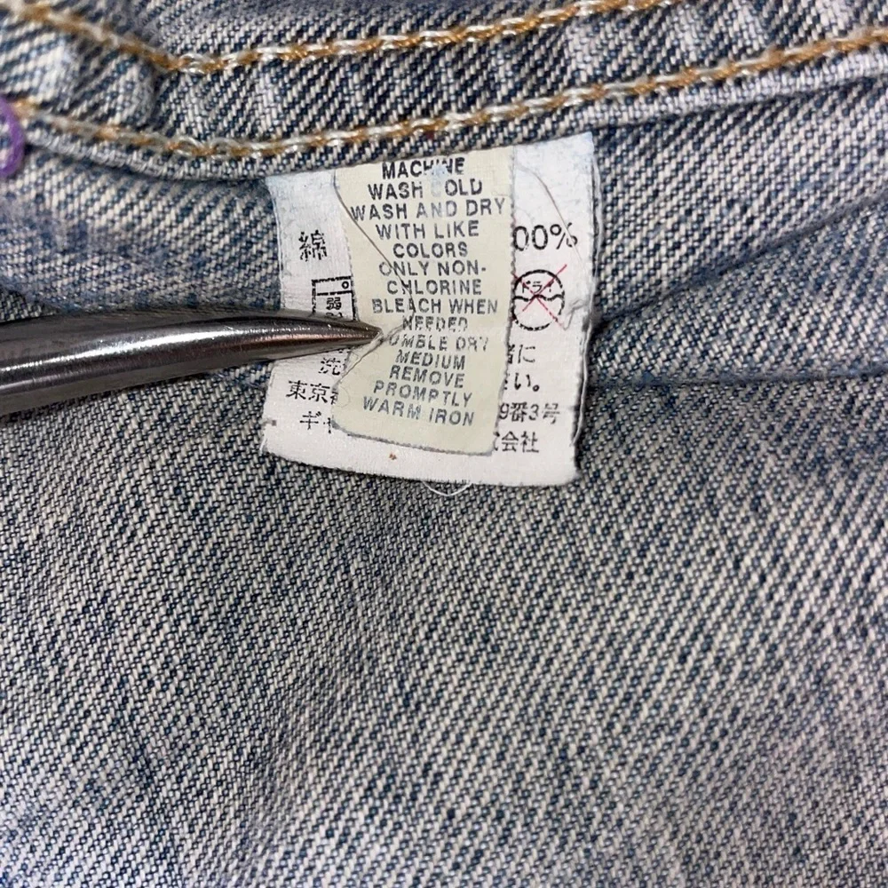 Unisex Gap Denim Gap Customized , Medium Wash Denim Icon Jean Jacket, Sz Large  - Picture 10 of 16